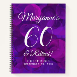 Cuaderno Elegante morado 60 y Fiesta jubilado retirado