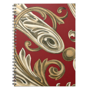 Cuaderno Elegante Motif Botánico con Tan Foliage