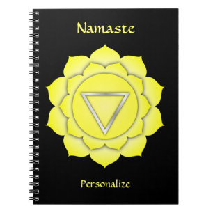 Cuaderno Elegante Namaste Yellow Solar Chakra Personaliza
