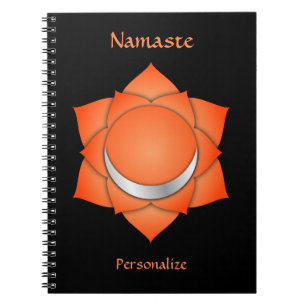 Cuaderno Elegante Naranja de Namaste Sacral Chakra Personal