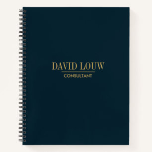 Cuaderno Elegante negocio azul personalizado
