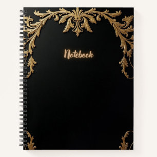 Cuaderno Elegante negro y oro