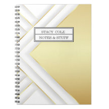 Elegante nombre blanco y dorado personalizado