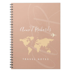 Cuaderno Elegante Nombre manuscrito Rosa Dusty