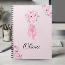 Elegante nombre personalizado de Ballerina Floral