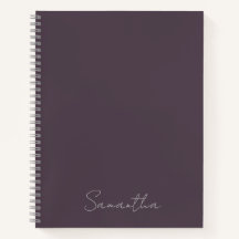 Elegante Nombre Personalizado Purple Taupe