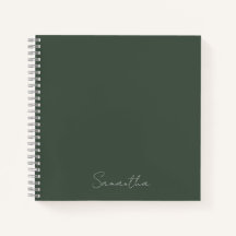 Elegante nombre personalizado verde oscuro