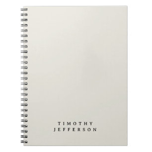 Cuaderno Elegante nombre propio Minimalista moderno