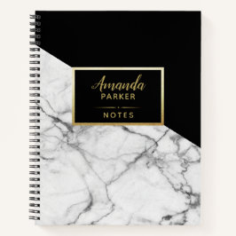 Cuaderno Elegante notas del Diseñador de Textura de Mármol