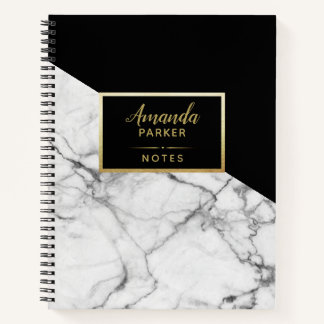 Cuaderno Elegante notas del Diseñador de Textura de Mármol 
