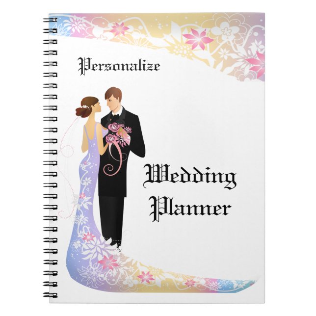 Cuaderno Elegante Novia Groom Wedner Personalizado N (Frente)
