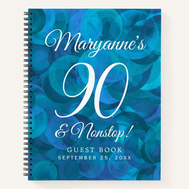 Cuaderno Elegante Ocean Blue 90 y fiesta ininterrumpida de  (Anverso)