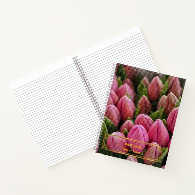 Cuaderno Elegante oro floral moderno (Interior)