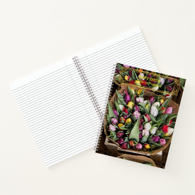 Cuaderno Elegante oro floral moderno (Interior)