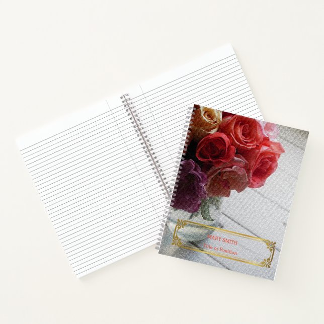 Cuaderno Elegante oro floral moderno (Interior)