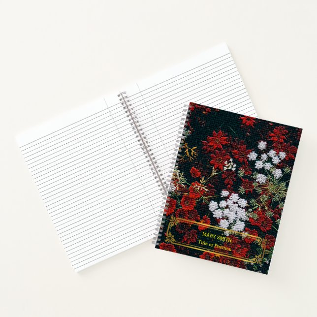 Cuaderno Elegante oro floral moderno (Interior)