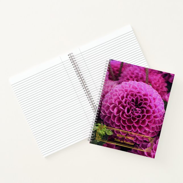 Cuaderno Elegante oro floral moderno (Interior)