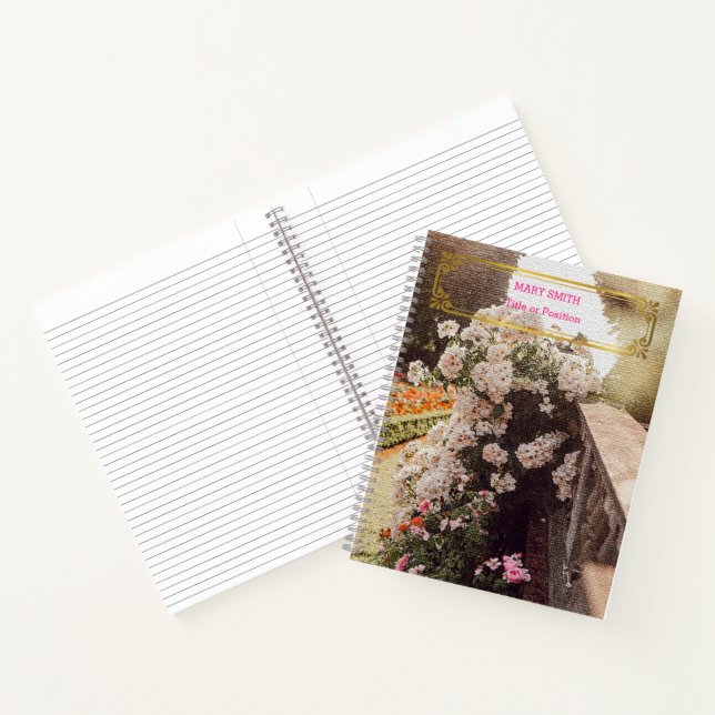 Cuaderno Elegante oro floral moderno (Interior)