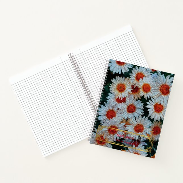 Cuaderno Elegante oro floral moderno (Interior)