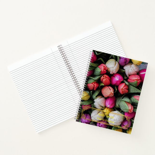 Cuaderno Elegante oro floral moderno (Interior)