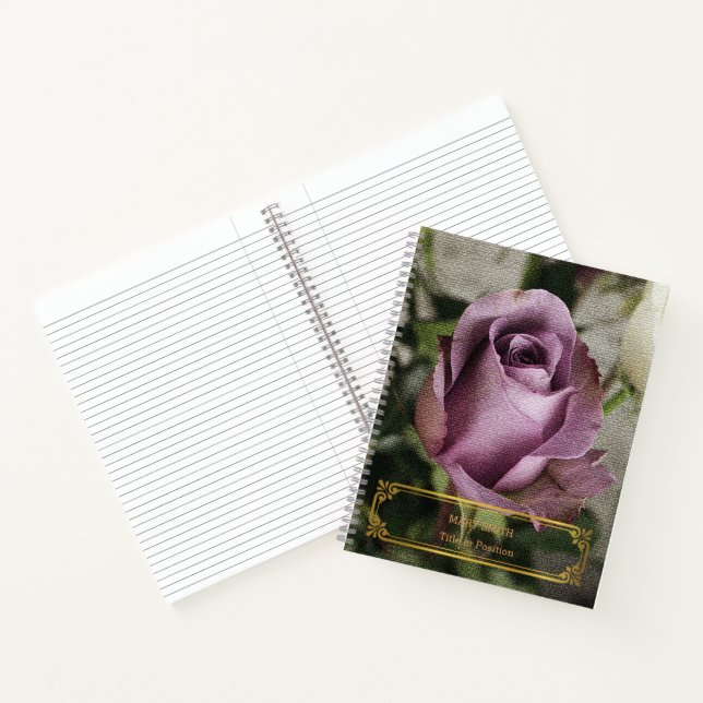 Cuaderno Elegante oro floral moderno (Interior)