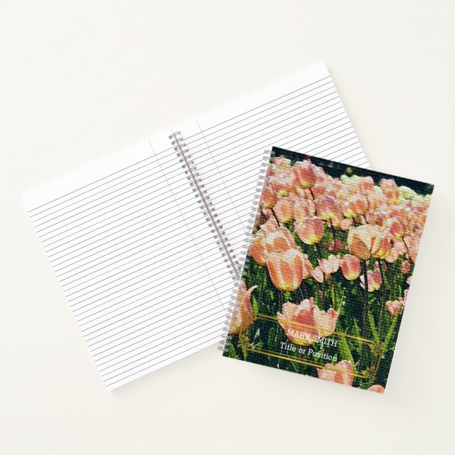 Cuaderno Elegante oro floral moderno (Interior)