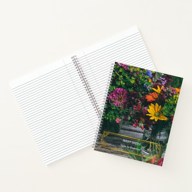 Cuaderno Elegante oro floral moderno (Interior)