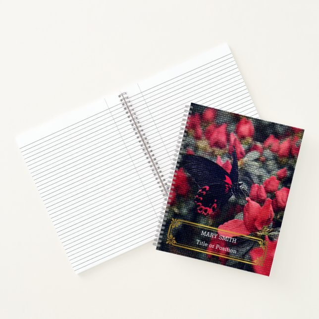 Cuaderno Elegante oro floral moderno (Interior)