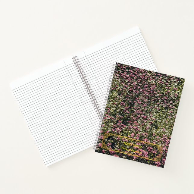 Cuaderno Elegante oro floral moderno (Interior)