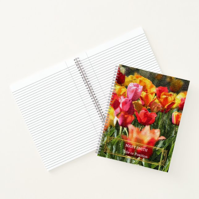 Cuaderno Elegante oro floral moderno (Interior)
