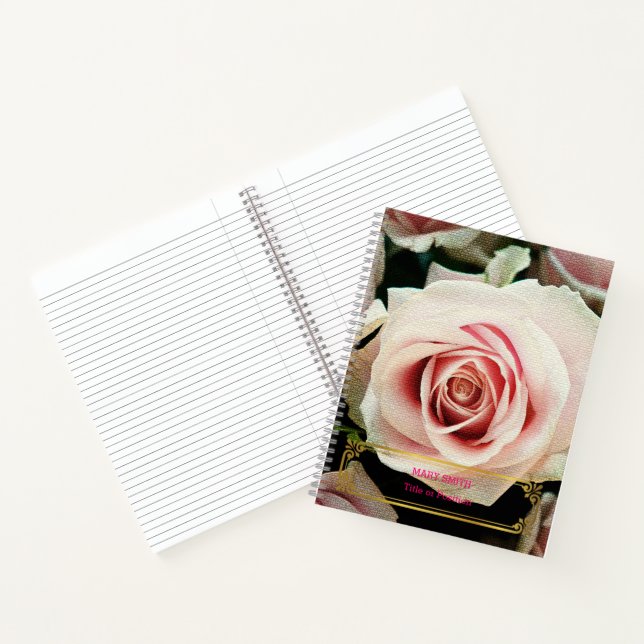 Cuaderno Elegante oro floral moderno (Interior)