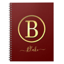 Cuaderno Elegante oro inicial B