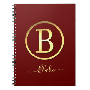 Cuaderno Elegante oro inicial B