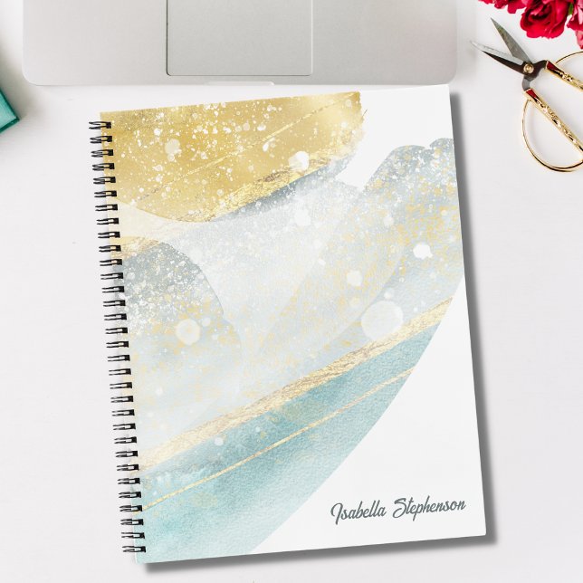 Cuaderno Elegante oro moderno con lámina y abstracto person (Subido por el creador)