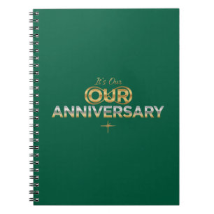 Cuaderno Elegante Oro & Plata   Es Nuestro Aniversario