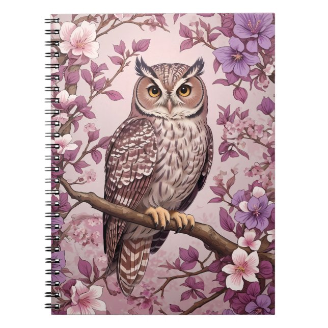 Cuaderno Elegante Oveja Floral Púrpura (Frente)