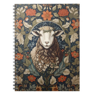 Cuaderno Elegante ovino William Morris Floral