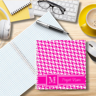 Cuaderno Elegante papel de grafo monogramado Naranja Hounds