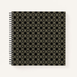 Cuaderno Elegante Patrón De Baldosas De Estilo Art Deco Mod