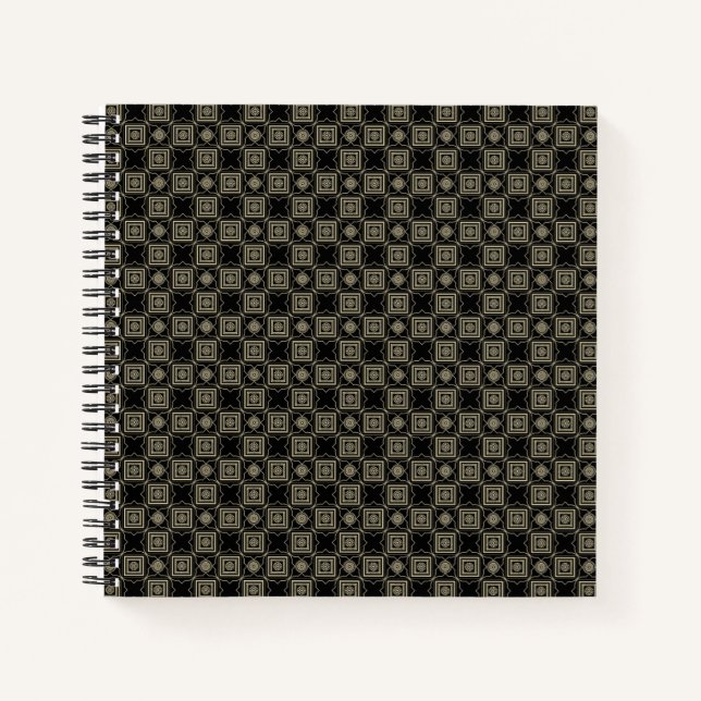 Cuaderno Elegante Patrón De Baldosas De Estilo Art Deco Mod (Anverso)