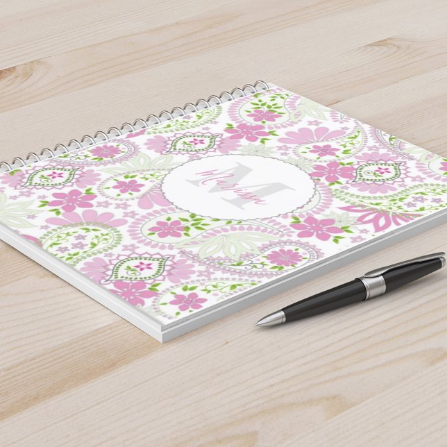 Cuaderno Elegante Patrón de impresión Paisley de Preppy Ros (Subido por el creador)