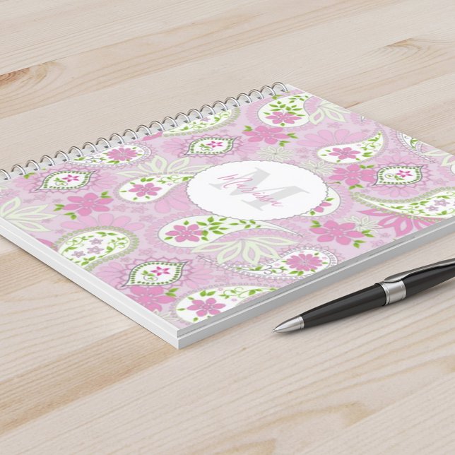 Cuaderno Elegante Patrón de impresión Paisley de Preppy Ros (Subido por el creador)