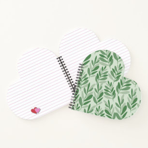 Cuaderno Elegante patrón de salvia y hoja de olivo