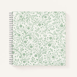 Cuaderno Elegante patrón floral botánico – Naturaleza minim