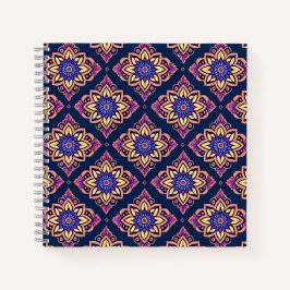 Cuaderno Elegante patrón floral de Moda Boho
