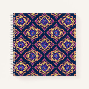Cuaderno Elegante patrón floral de Moda Boho