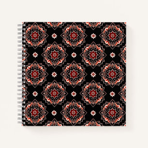 Cuaderno Elegante patrón floral Mandala Boho
