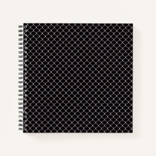 Cuaderno Elegante patrón moderno de cadena de cerca rosa