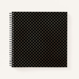 Cuaderno Elegante patrón moderno de cadena de vallas de oro