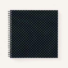 Cuaderno Elegante patrón moderno de cadena Verde azulada az